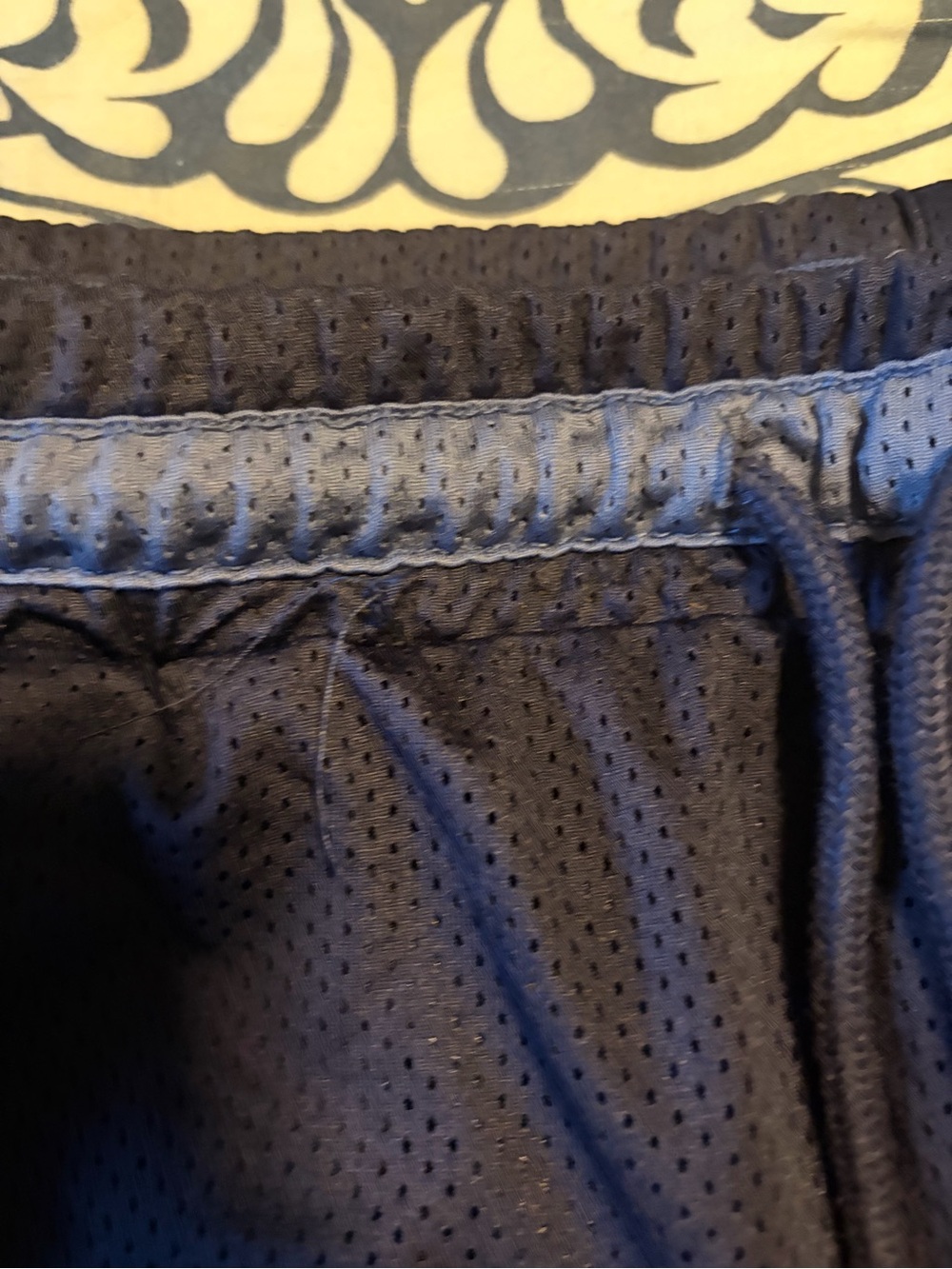Brooklyn Cloth Men's Navy Mesh Athletic Shorts with Light Blue Trim - Picture 5 of 5